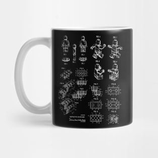 Lego Bricks And Lego Man Patent Prints Mug